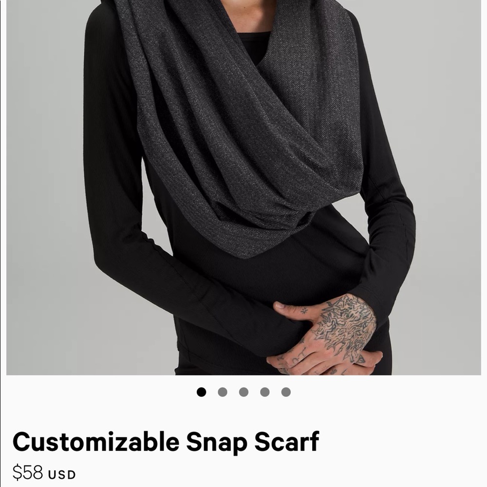 Lululemon Customizable Reversible Snap Scarf - image 5